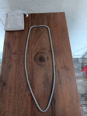 Men's Silver Chain Necklace - Stainless Steel
